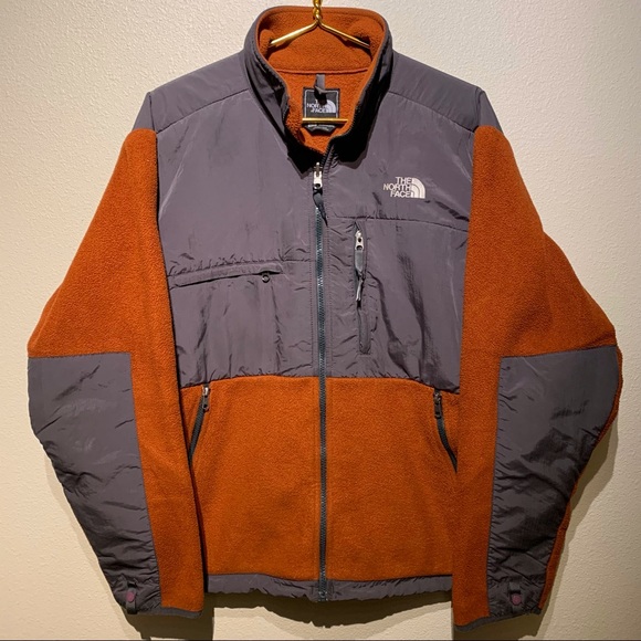 north face burnt orange jacket